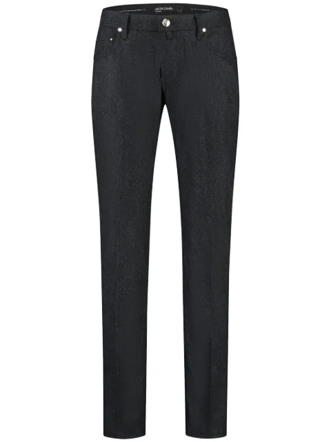 Jacob Cohën straight leg logo-patch trousers