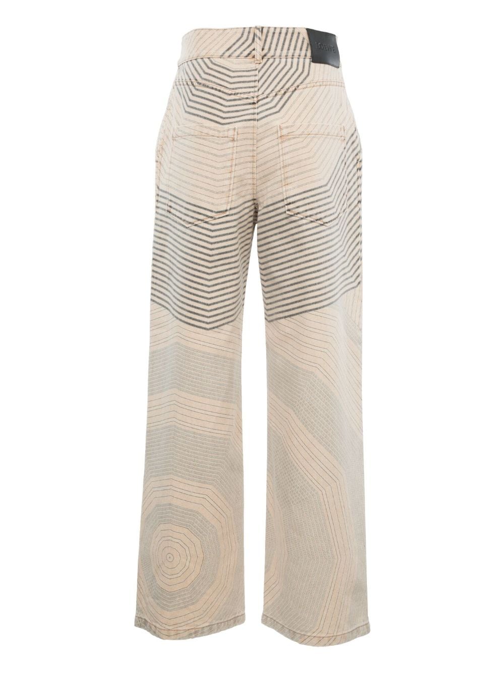 LOEWE Gestreepte katoenen jeans - Beige