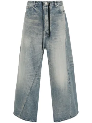 新入荷 Balenciaga Twisted FARFETCH | Blue | Jeans wide-leg パンツ