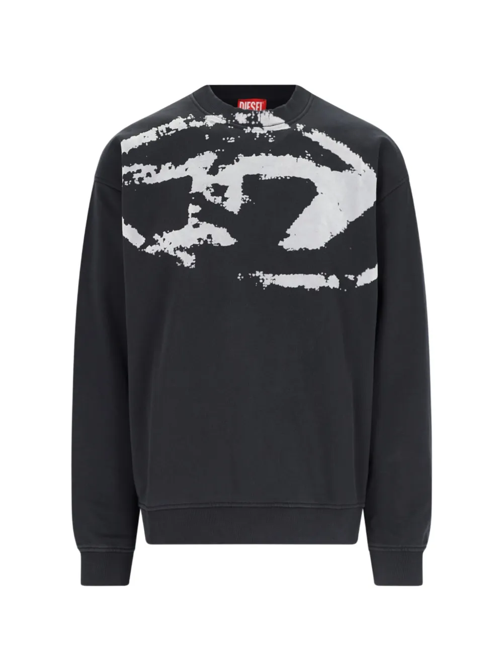Diesel sweatshirt with distressed flocked logo