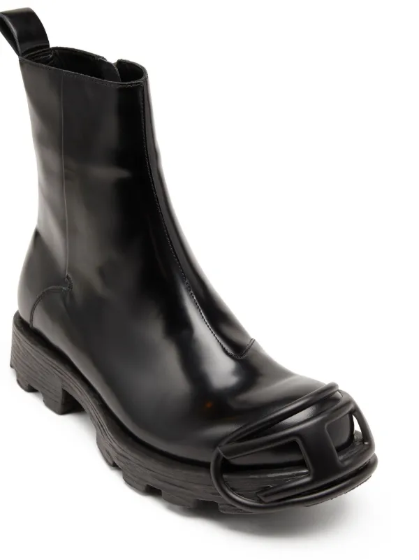 Diesel D-Hammer Zip D Denim Ankle Boots | Black | FARFETCH