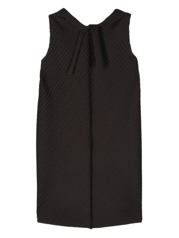 knee length dresses for ladies Wine Wrap Top Belted Short Sleeve Plisse Mini Dress – AX Paris main image 1