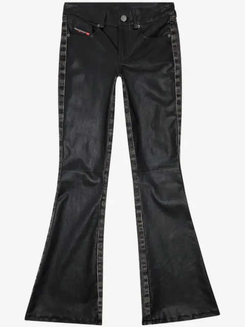 Diesel pantalones acampanados con paneles en contraste