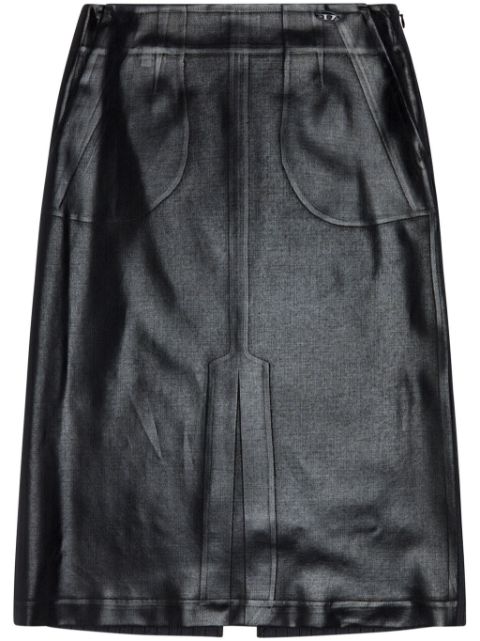 Diesel O-Rion faux-leather midi skirt Women