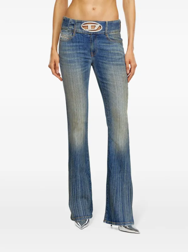 Diesel D-Propol 0cbcx Flared Jeans | Blue | FARFETCH