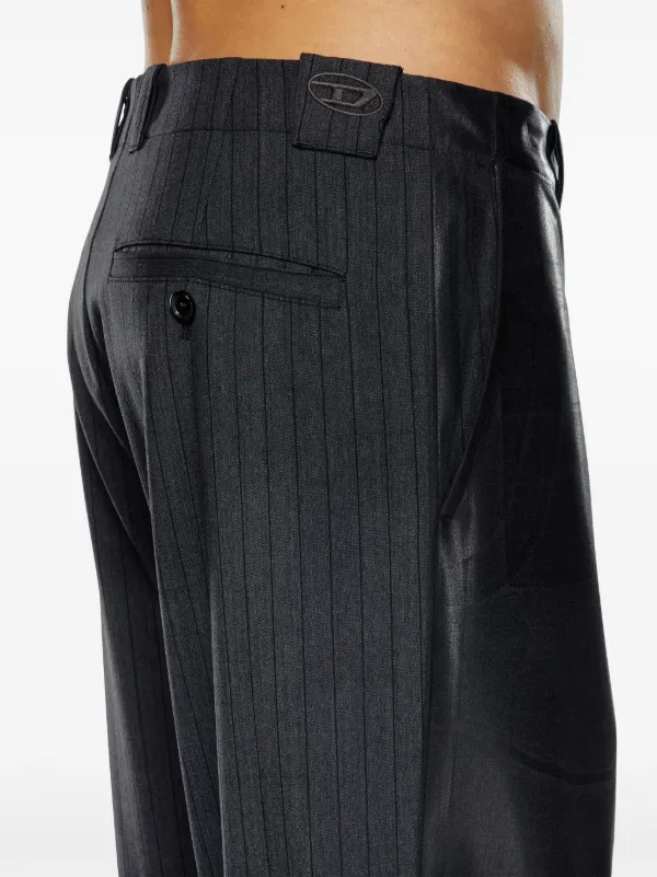 Diesel Stanley Panelled Straight Trousers | Black | FARFETCH