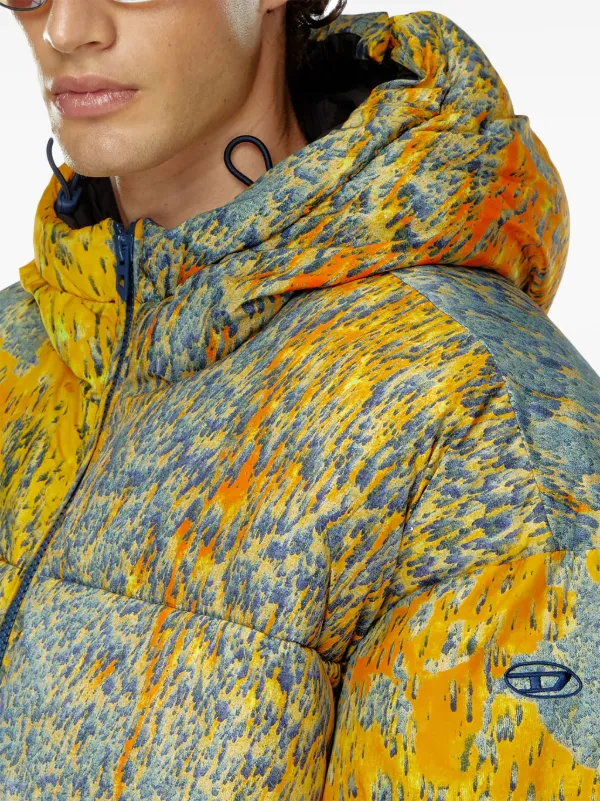 diesel パデッドジャケット Diesel キルティング パデッドジャケット | ブラック | FARFETCH JP