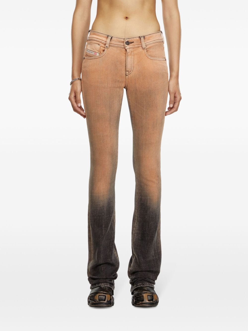 Shop Diesel 1969 D-ebbey Bootcut Jeans In Multicolour