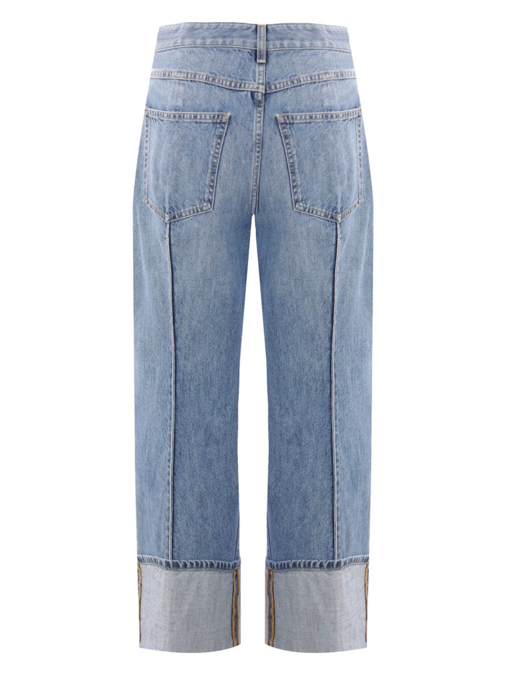 Bottega Veneta Cropped jeans met wijde pijpen Blauw