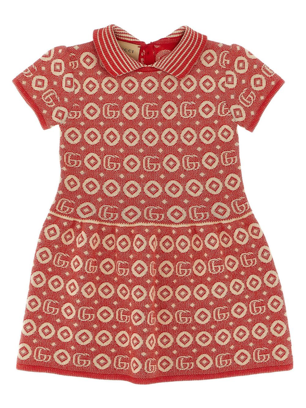 Gucci Kids Jurk met jacquard Rood