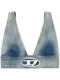 Diesel De-Elly-S denim crop top - Blue