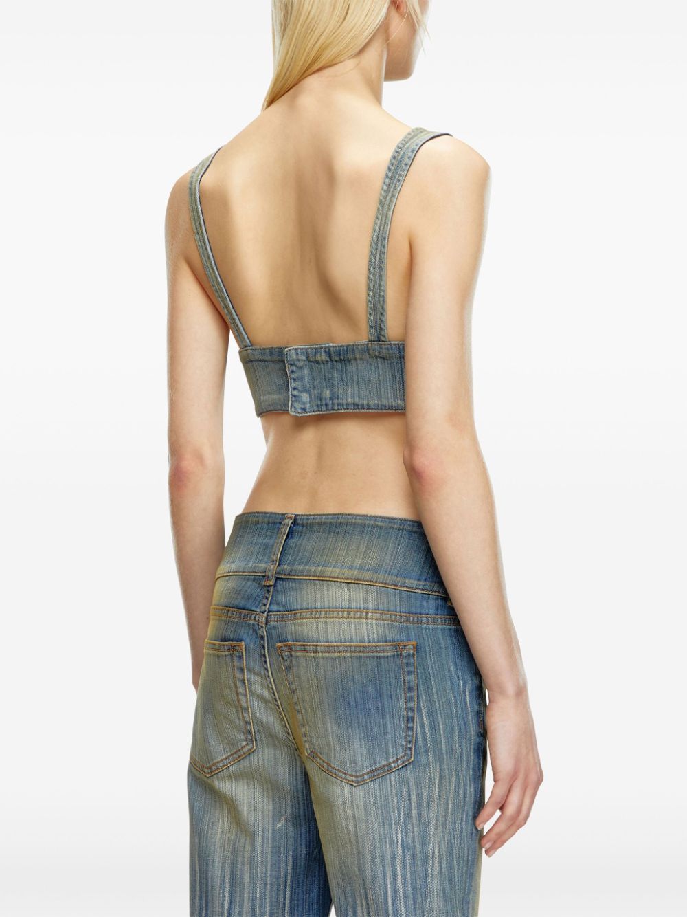 DIESEL DE-ELLY-S DENIM CROP TOP 