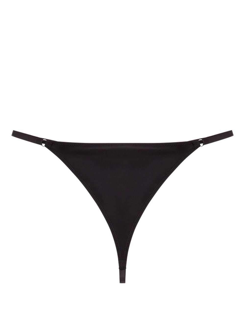 Oval D plaque thong