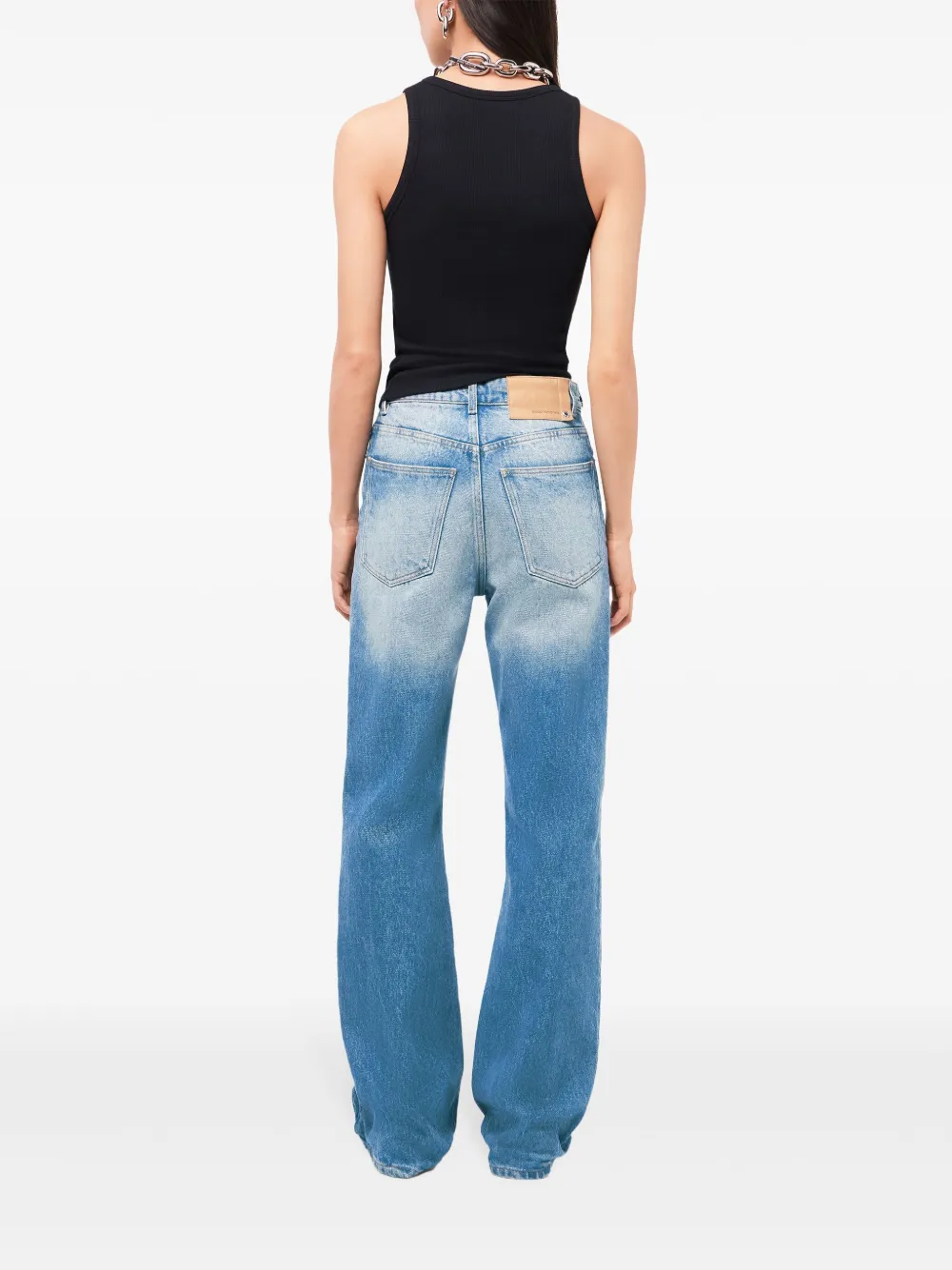 Shop Rabanne Asymmetric Gathered-detail Tank Top In Black
