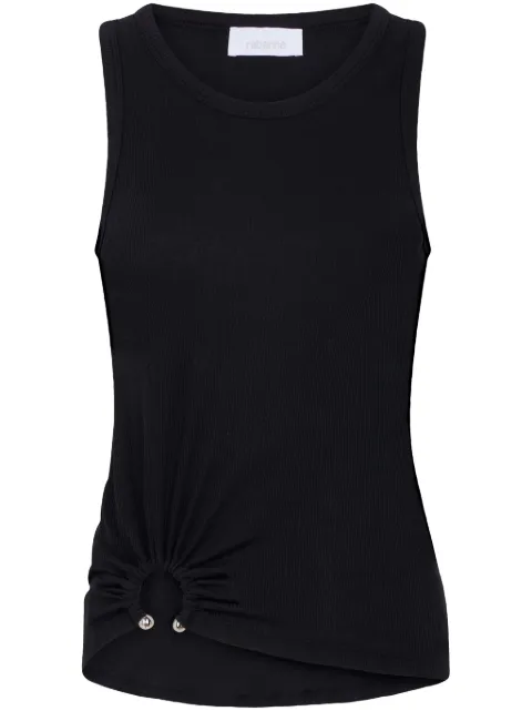 Rabanne asymmetric gathered-detail tank top