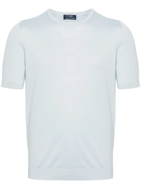 Barba fine-knit silk T-shirt