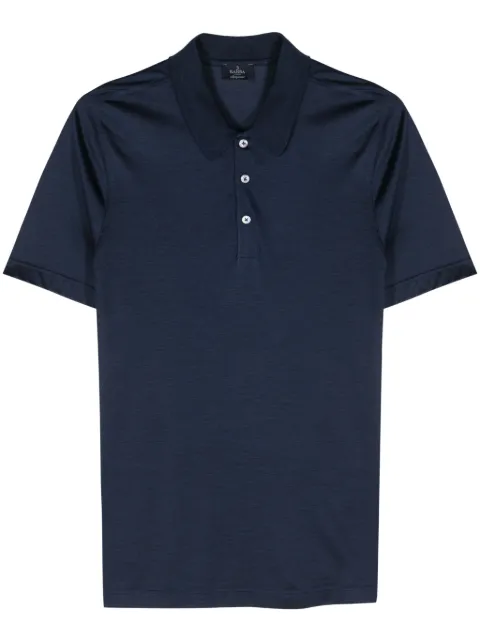 Barba playera tipo polo de seda con efecto melange