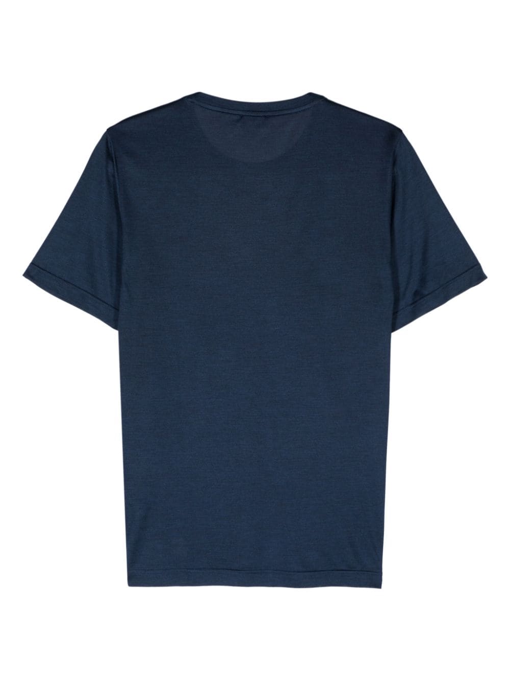 Shop Barba Crew-neck Silk T-shirt In Blue