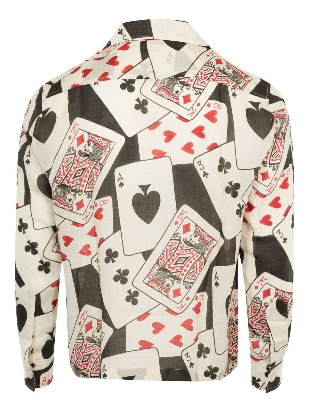 BODE Ace of Spades-print long-sleeve shirt - Zwart