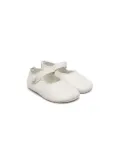 Gallucci Kids zigzag-edge leather ballerina shoes - Neutrals