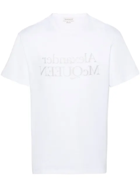 Alexander McQueen playera con logo estampado