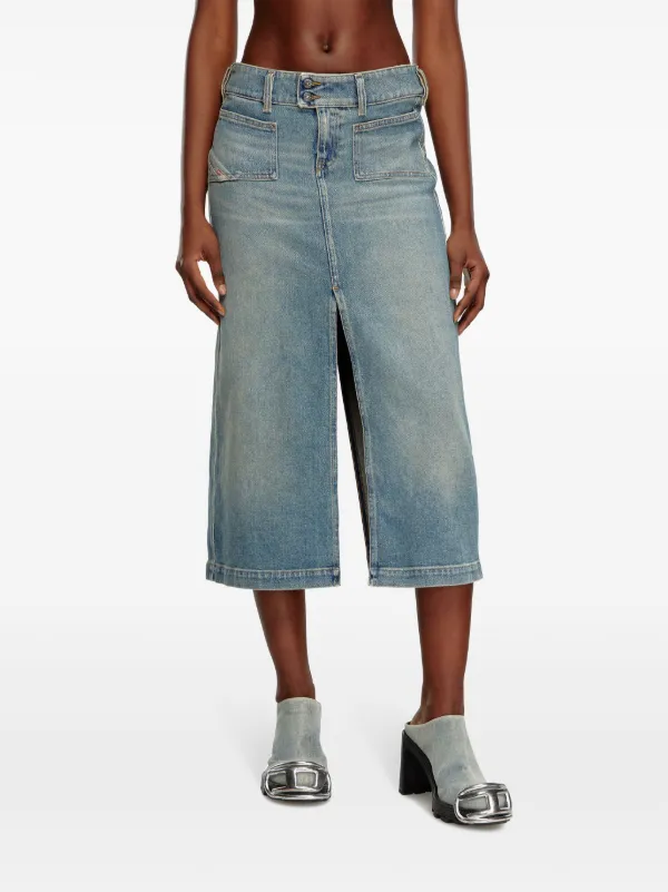 DIESEL>>ディーゼル デ・アニーS ミディスカート Diesel De-Hush ミディスカート | ブルー | FARFETCH JP