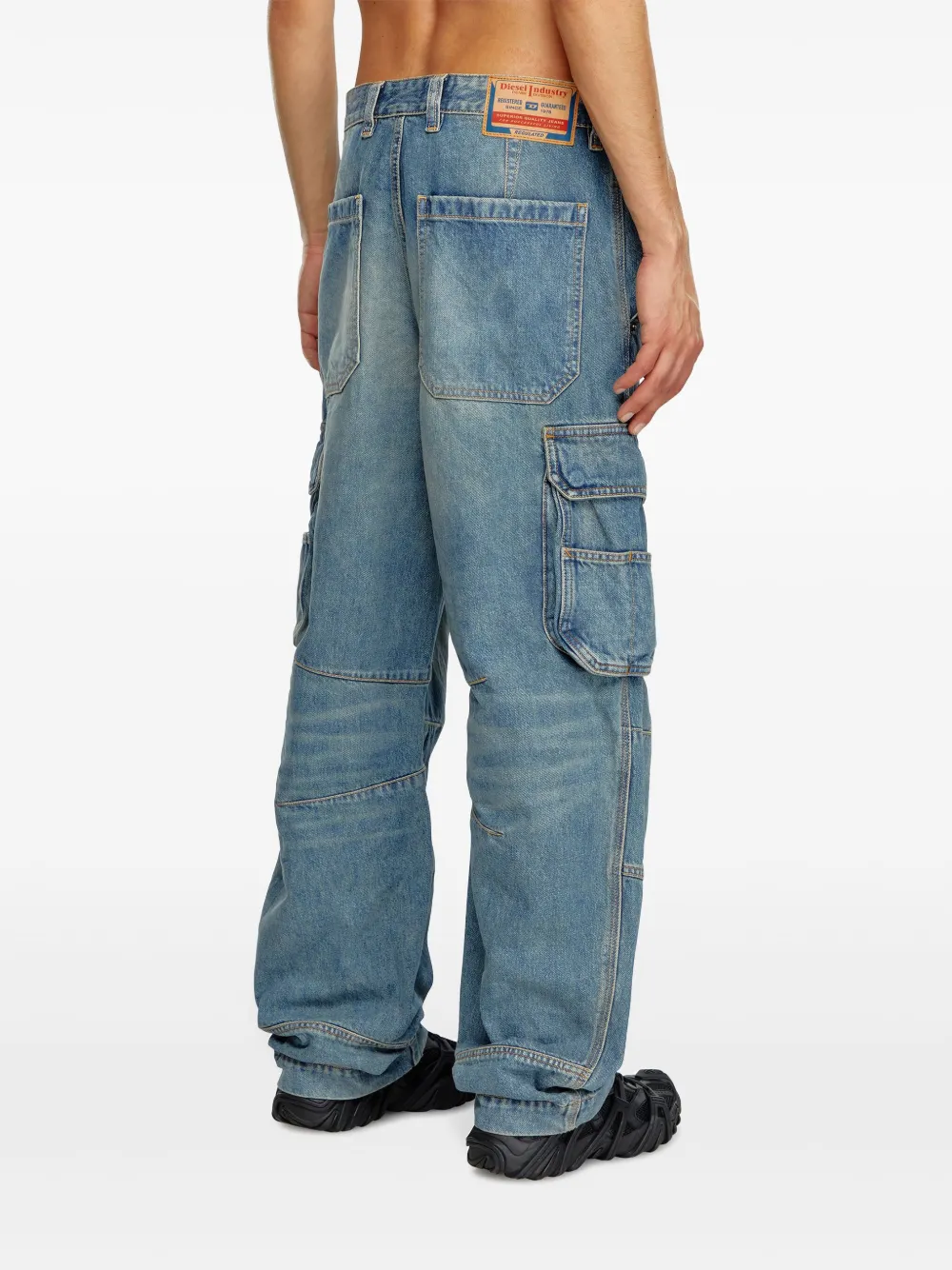 Diesel D-Fish straight jeans Blauw