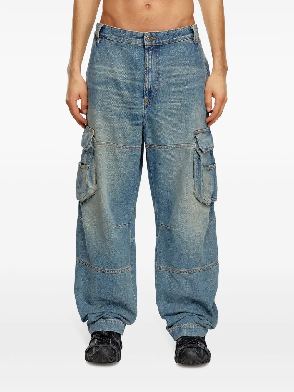 Diesel D-Fish straight jeans Blauw