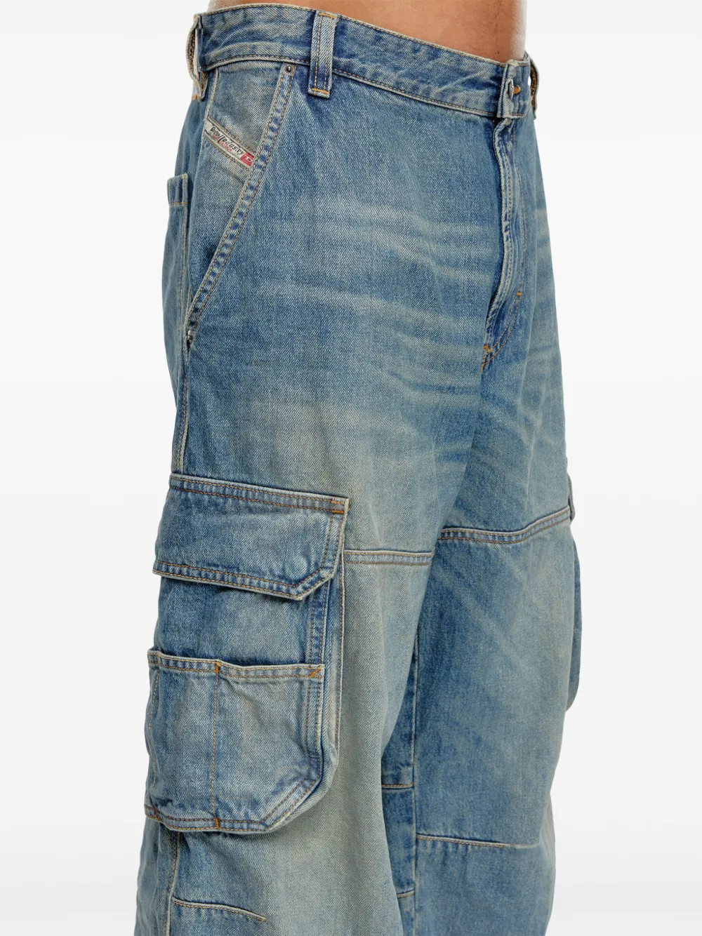 Diesel D-Fish straight jeans Blauw