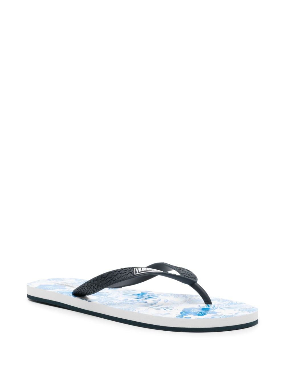 Shop Vilebrequin Tahiti Flowers Flip Flops In White