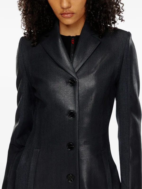 【関税込み】Diesel ブラック G-Lamour コート Diesel G-Lamour single-breasted Coat | Black | FARFETCH GE