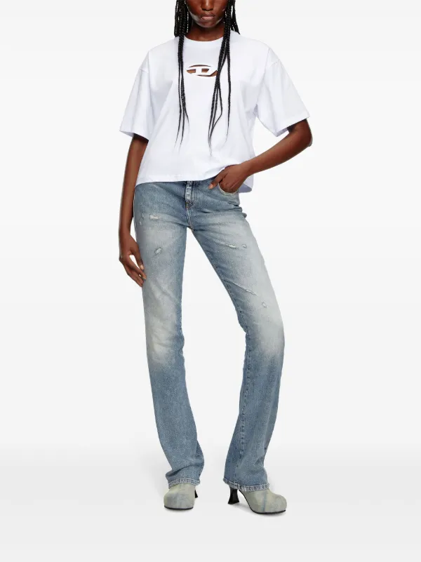 Diesel T-Buxt-Crop-Od Cotton T-shirt | White | FARFETCH