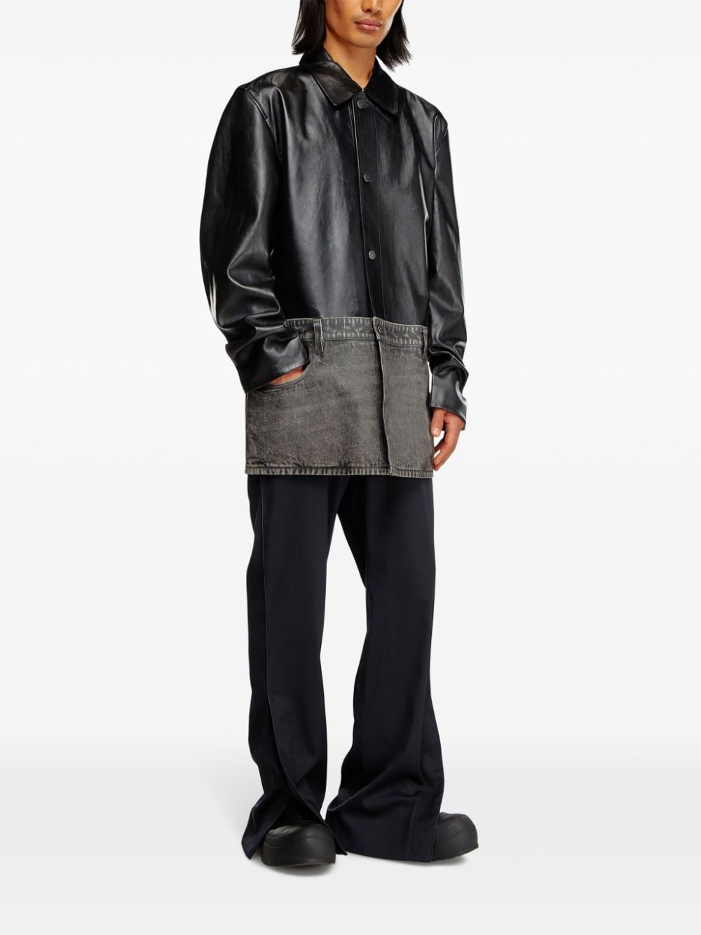 Diesel L-Bretch leather jacket - Zwart