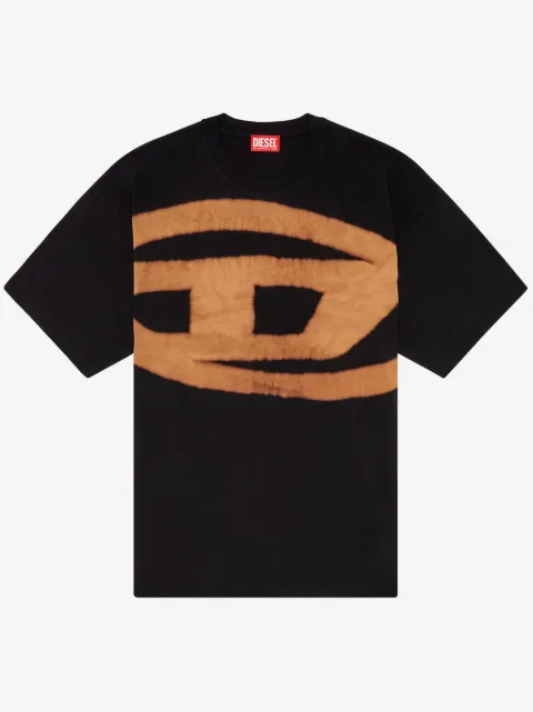 Diesel T-shirt with bleached Oval D logo