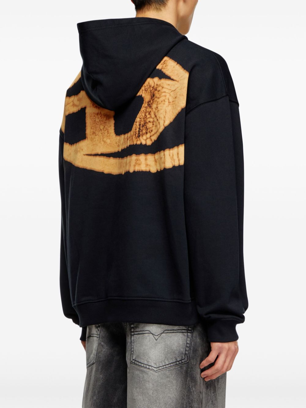 Diesel S-Boxt-Hood katoenen hoodie Zwart