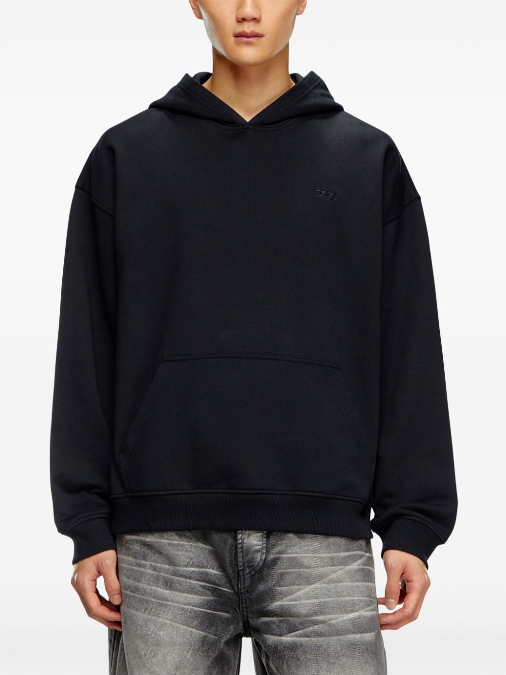 Diesel S-Boxt-Hood katoenen hoodie Zwart