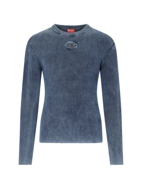 Diesel M-Anchor-A appliqué-logo ribbed top
