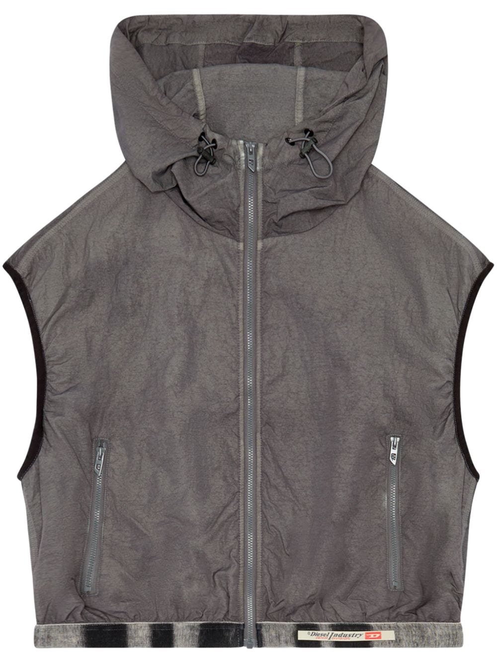 Diesel G-rant Detachable-sleeve Jacket In Grey