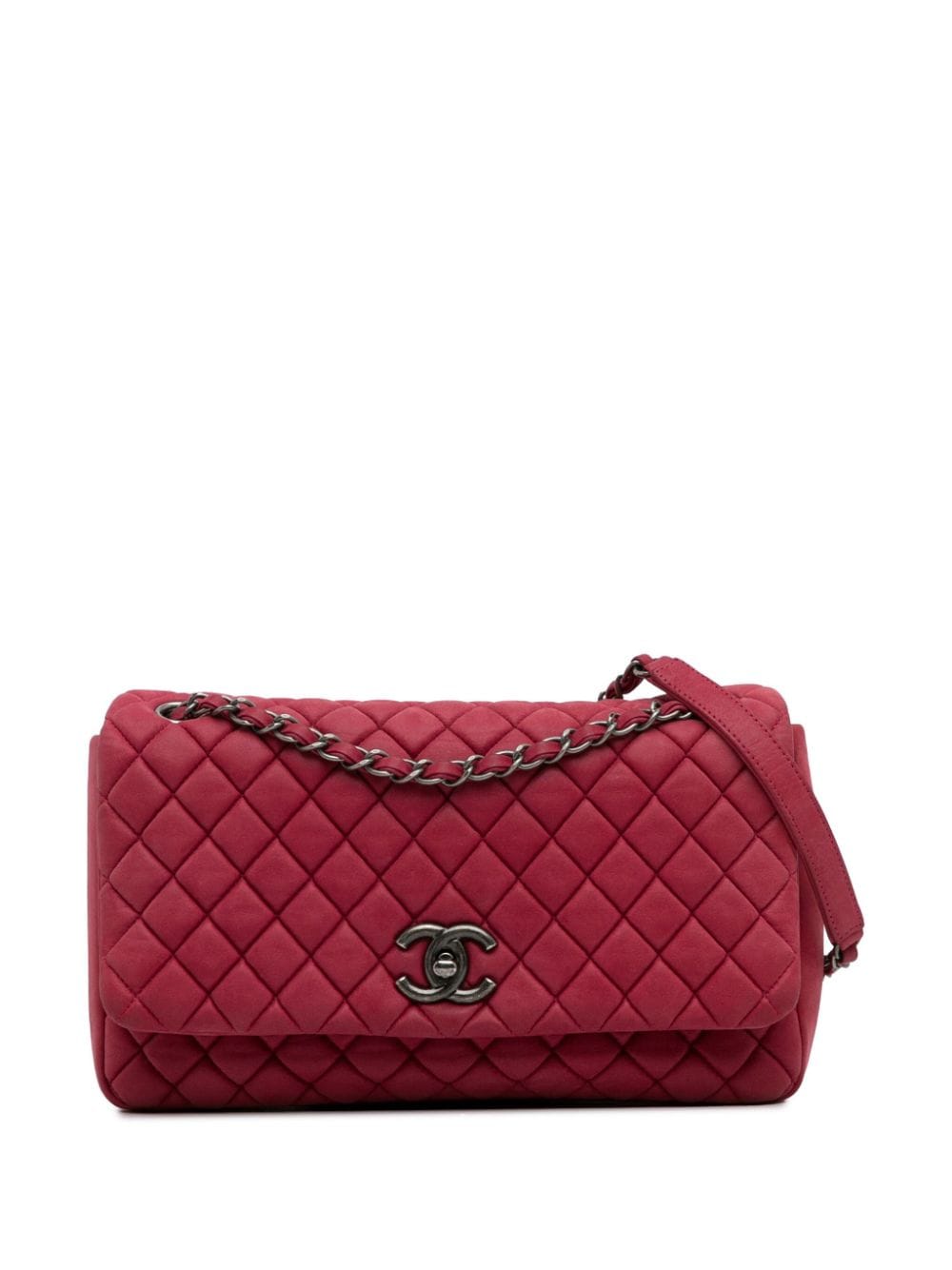 Pre-owned Chanel 2012-2013 Medium New Bubble Flap Shoulder Bag In Red