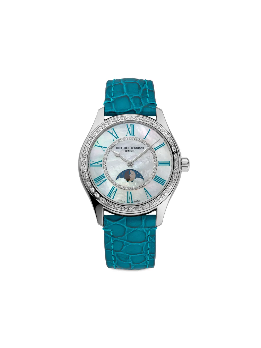 Frederique Constant クラシック エレガンス ルナ 36mm - ホワイト Frederique Constant クラシック エレガンス ルナ 36mm - ホワイト