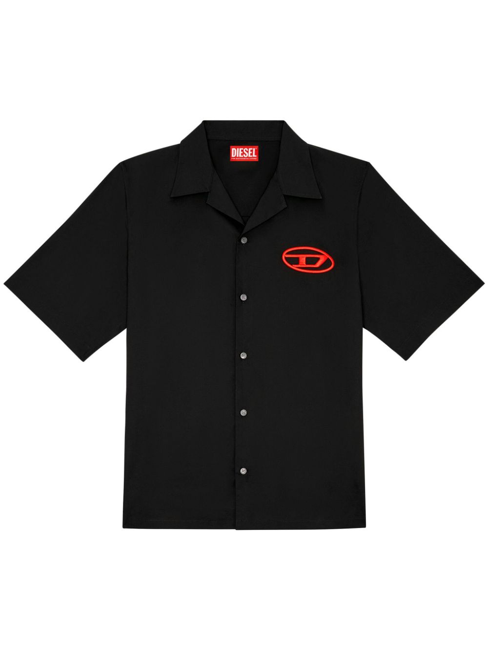 Diesel S-mac Organic Cotton Shirt In Black
