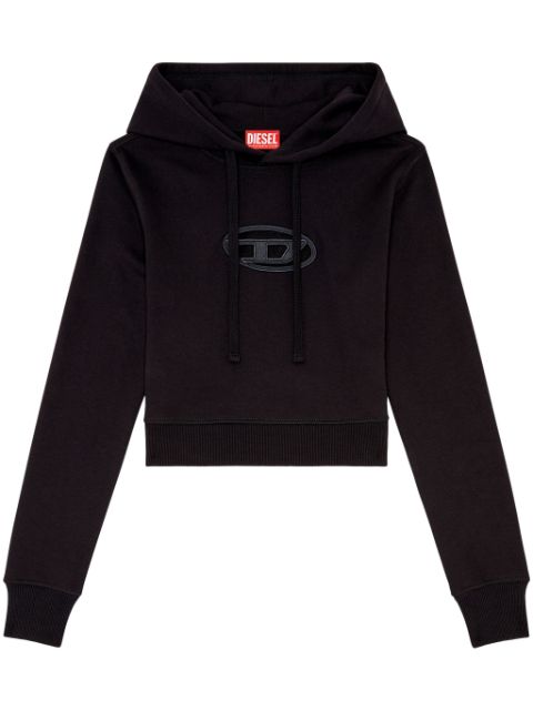 Diesel logo-patch drawstring hoodie Women