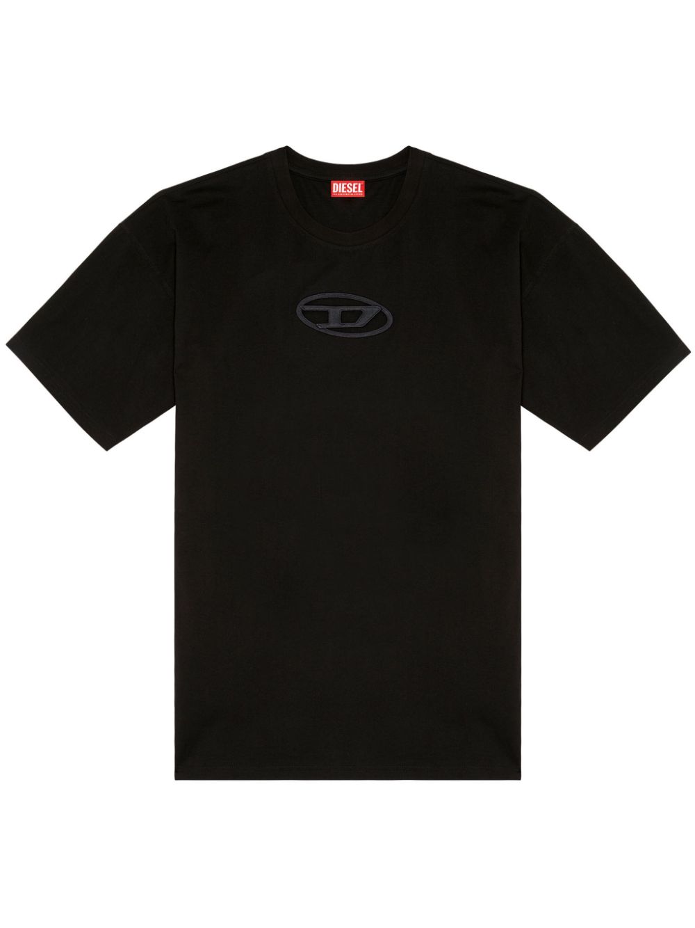 Diesel T-shirt van biologisch katoen met uitgesneden details Zwart