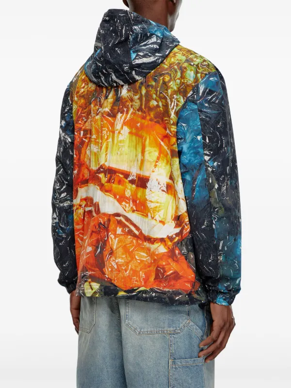 お歳暮 人気 Blue | Jacket Hooded J-Warrett-Poster Diesel | AZ FARFETCH ジャケット・アウター