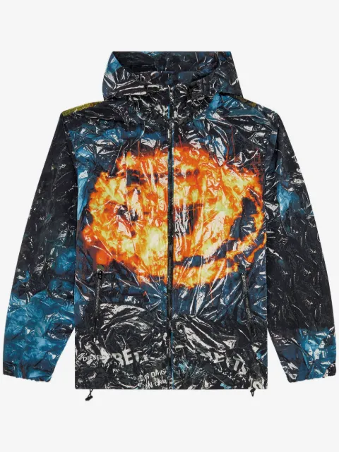 Diesel J-Warrett-Poster hooded jacket