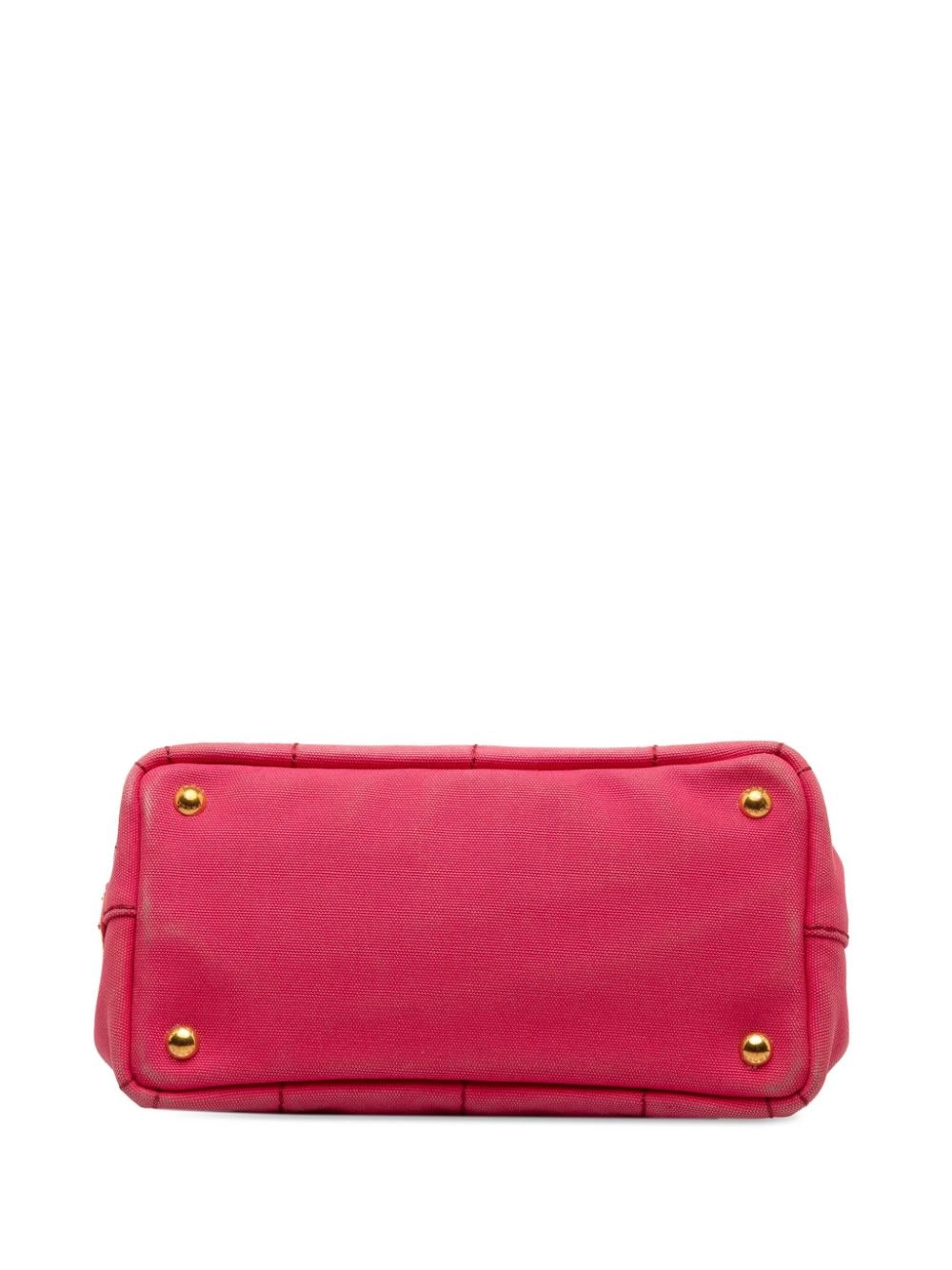 Pre-owned Prada 2013-2023 Small Canapa Logo Satchel In Pink