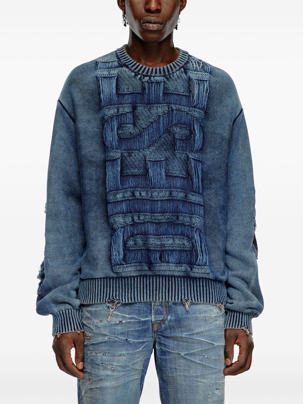 Diesel faded effect knitted jumper Men