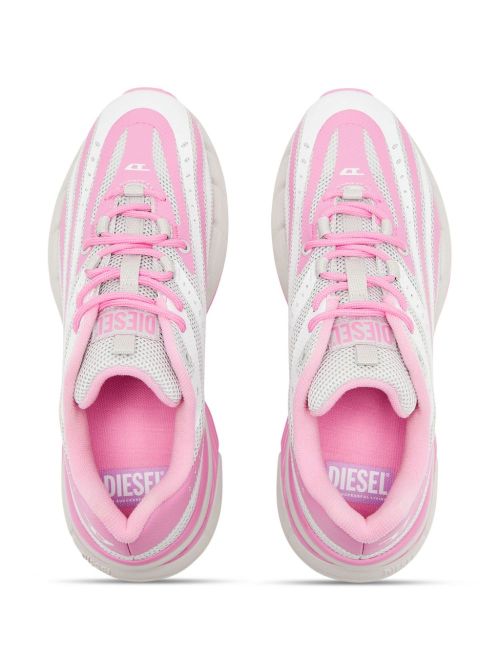 Shop Diesel D-airspeed Low V Panelled Sneakers In Pink