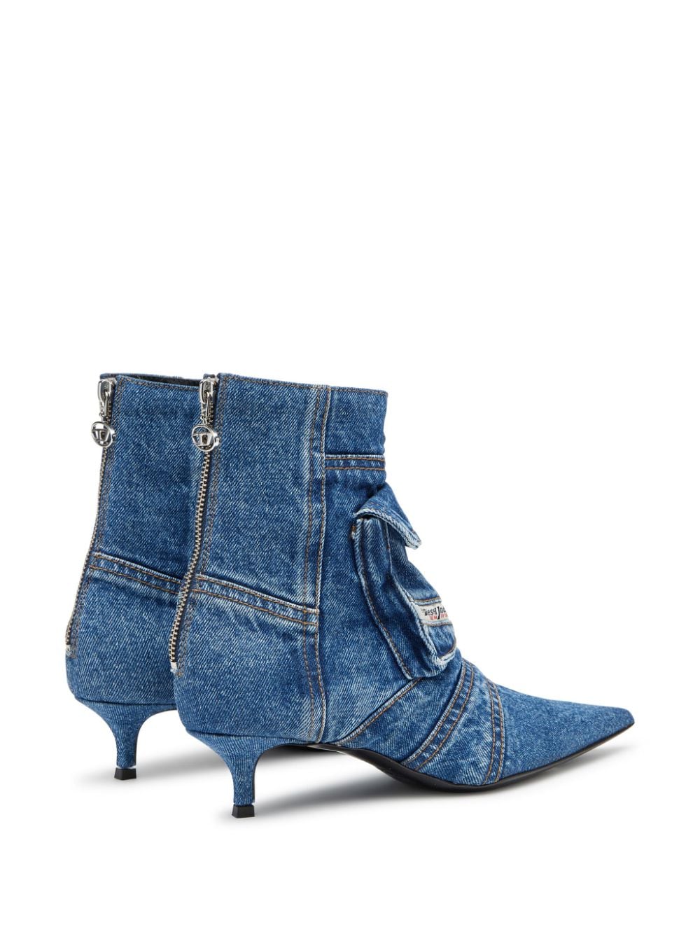 Shop Diesel D-venus Pocket Boots In Blue