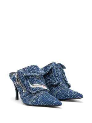DIESEL D-WESTERN MULE ポインテッドトゥ ヒール ミュール